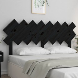 Tête de lit Noir 159,5x3x80,5 cm Bois massif de pin 621898621898