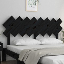 Tête de lit Noir 159,5x3x80,5 cm Bois massif de pin 621898621898