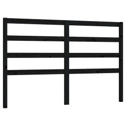 Tête de lit Noir 126x4x100 cm Bois massif de pin 621904621904