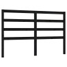 Tête de lit Noir 126x4x100 cm Bois massif de pin 621904621904