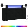 Tête de lit suspendue Avec lumière LED Noir Velours 621907621907