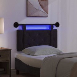 Tête de lit suspendue Avec lumière LED Noir Velours 621907621907