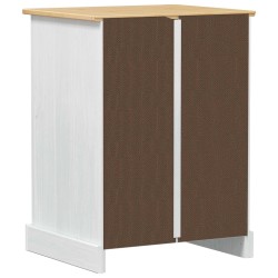 Cabinet HiFi Blanc 60 x 50 x 82 cm Pin massif 621911621911
