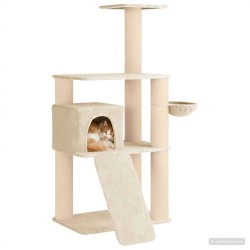Arbre à chat avec poteaux à griffer en sisal Crème 173 cm 621912621912