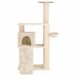 Arbre à chat avec poteaux à griffer en sisal Crème 173 cm 621912621912