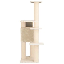 Arbre à chat avec poteaux à griffer en sisal Crème 183 cm 621913621913
