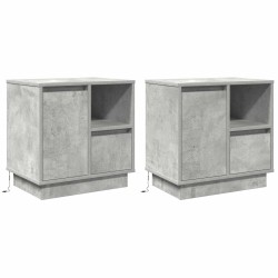 Cabinet de chevet 2 pcs Gris béton 50 x 34,5 x 50 cm. 621914621914