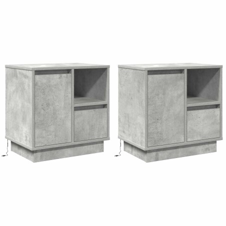 Cabinet de chevet 2 pcs Gris béton 50 x 34,5 x 50 cm. 621914621914