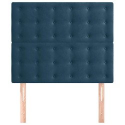 Tête de lit Bleu foncé 100x5x118/128 cm Velours 621921621921