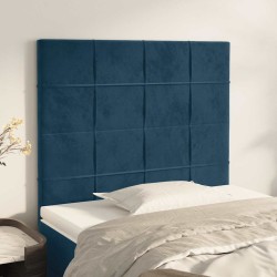 Tête de lit Bleu foncé 90x5x118/128 cm Velours 621922621922