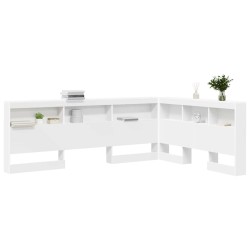 Tête de lit de rangement Blanc 140 cm Bois d'ingénierie 621924621924
