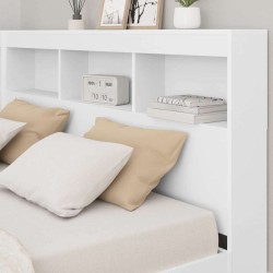 Tête de lit de rangement Blanc 140 cm Bois d'ingénierie 621924621924