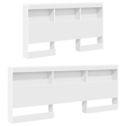 Tête de lit de rangement Blanc 140 cm Bois d'ingénierie 621924621924