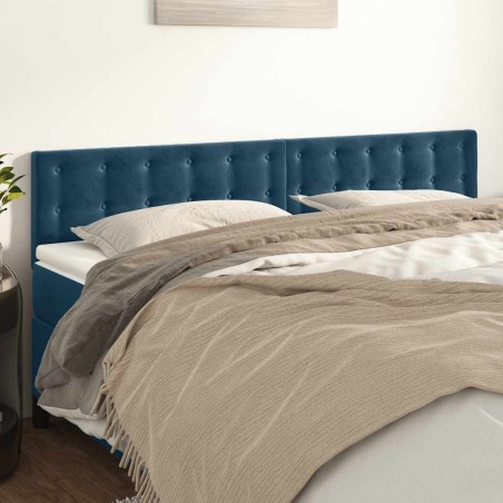 Têtes de lit Bleu foncé 200 x 5 x 78/88 cm Velours 621928621928