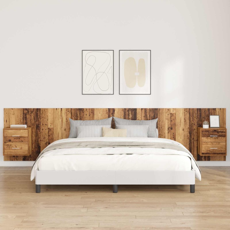 Tête de lit avec armoire 3 pcs Bois Ancien Bois d'ingénierie 621930621930