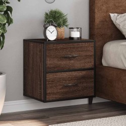 Tables de chevet murales 2 pcs chêne marron 40x31x39,5 cm 621931621931