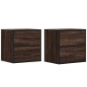 Tables de chevet murales 2 pcs chêne marron 40x31x39,5 cm 621931621931