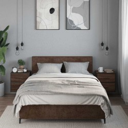 Tables de chevet murales 2 pcs chêne marron 40x31x39,5 cm 621931621931