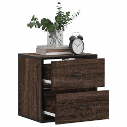 Tables de chevet murales 2 pcs chêne marron 40x31x39,5 cm 621931621931