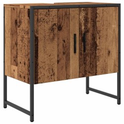 Armoire lavabo de salle de bain vieux bois 60x33x60 cm 621935621935