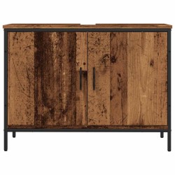 Armoire lavabo de salle de bain vieux bois 60x33x60 cm 621935621935