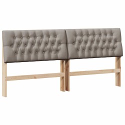 Tête de lit capitonnée Taupe 200 cm Pin massif 621936621936