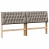 Tête de lit capitonnée Taupe 200 cm Pin massif 621936621936