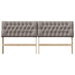 Tête de lit capitonnée Taupe 200 cm Pin massif 621936621936