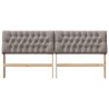 Tête de lit capitonnée Taupe 200 cm Pin massif 621936621936