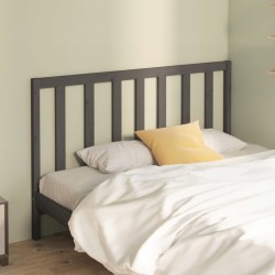 Tête de lit Gris 146x4x100 cm Bois massif de pin 621937621937