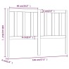 Tête de lit Gris 146x4x100 cm Bois massif de pin 621937621937