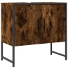 Armoire lavabo de salle de bain chêne fumé 60x33x60 cm 621938621938