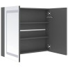 Armoire de salle de bain à miroir LED gris 80x12x68 cm 621940621940