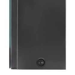 Armoire de salle de bain à miroir LED gris 80x12x68 cm 621940621940