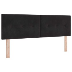Tête de lit LED avec bandes LED Noir 144 cm Velours 621942621942