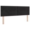 Tête de lit LED avec bandes LED Noir 144 cm Velours 621942621942