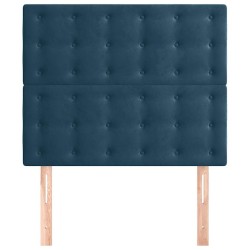 Tête de lit Bleu foncé 90x5x118/128 cm Velours 621944621944