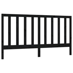 Tête de lit Noir 206x4x100 cm Bois massif de pin 621947621947