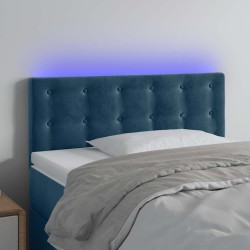 Tête de lit à LED Bleu foncé 90x5x78/88 cm Velours 621950621950
