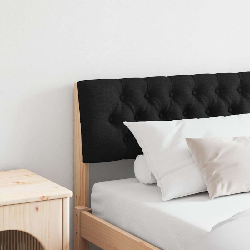 Tête de lit capitonnée Noir 200 cm Pin massif 621955621955
