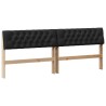 Tête de lit capitonnée Noir 200 cm Pin massif 621955621955