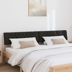 Tête de lit capitonnée Noir 200 cm Pin massif 621955621955