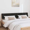 Tête de lit capitonnée Noir 200 cm Pin massif 621955621955