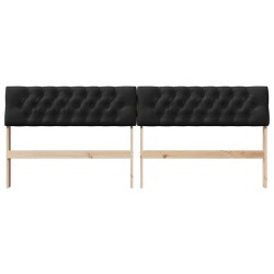 Tête de lit capitonnée Noir 200 cm Pin massif 621955621955