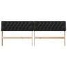 Tête de lit capitonnée Noir 200 cm Pin massif 621955621955