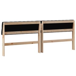 Tête de lit capitonnée Noir 200 cm Pin massif 621955621955