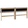 Tête de lit capitonnée Noir 200 cm Pin massif 621955621955