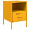 Tables de chevet 2 pcs jaune moutarde 36x39x50,5 cm acier 621962621962
