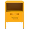 Tables de chevet 2 pcs jaune moutarde 36x39x50,5 cm acier 621962621962