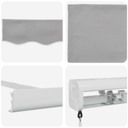 Auvent rétractable Gris clair 300 x 250 cm Toile et Aluminium 621964621964